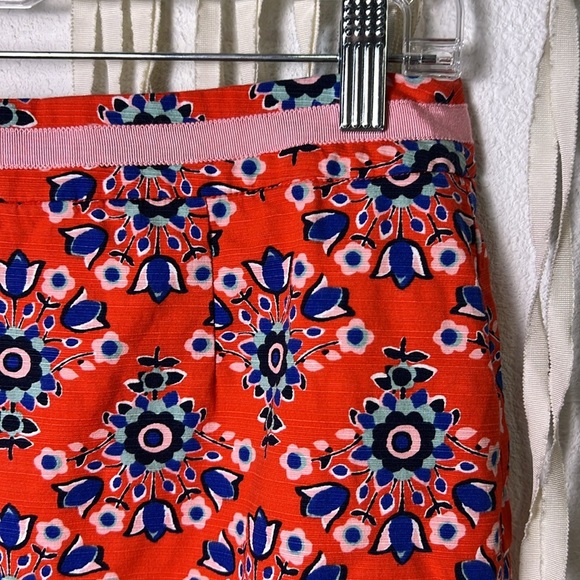 Boden Coral Pop Floral Pencil Skirt Size 8Long - Picture 3 of 8